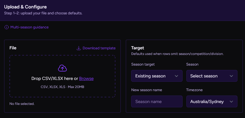 Importer dry-run preview